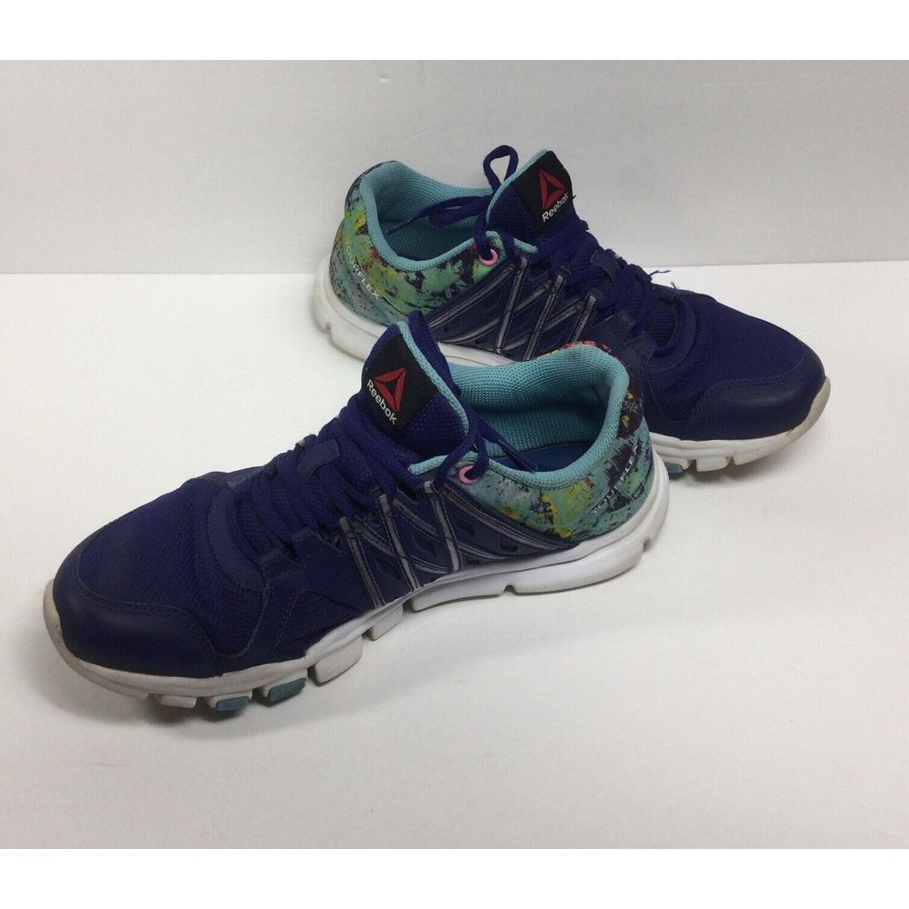 Reebok Microweb Running Shoes Womens Size 9.5 Blue Lace Up Low Top V72516